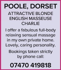 Poole dorset english masseuse Charlie naturist full body naked nude nudist massage