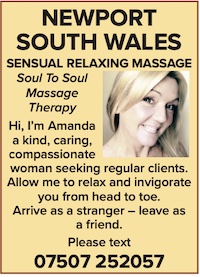 Newport south wales sensual relaxing naturist massage amanda nudist naked nude soul to soul