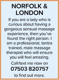 Norfolk London sensual massage masseur male naturist nude nudist naked trained tantra