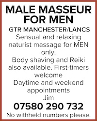 male masseur men naturist massage greater manchester lancashire reiki shaving nudist nude naked sensual